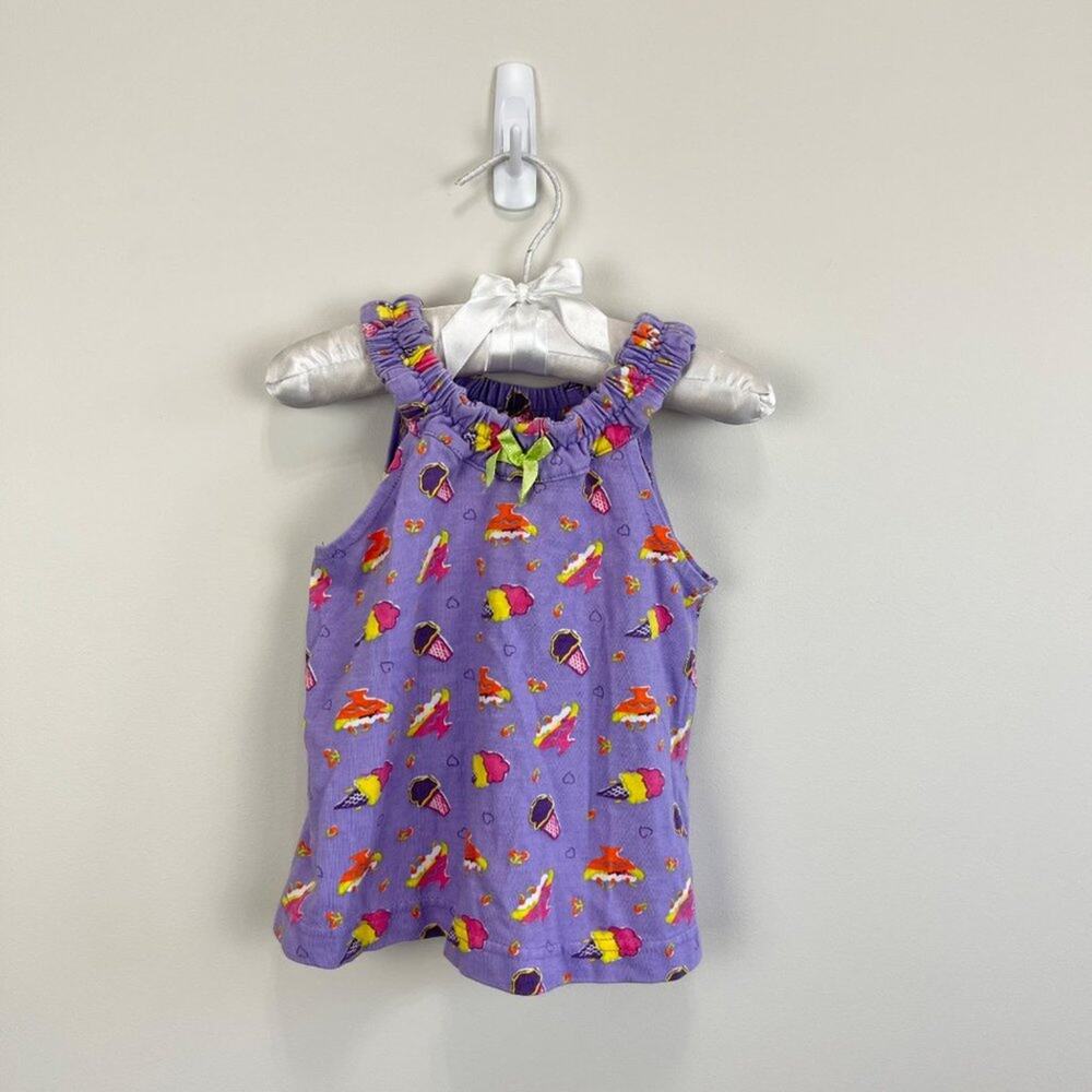 Vintage Small Steps Purple Ice Cream Tank Top 24 Months